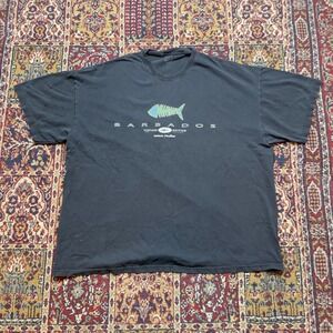 Gees Barbados Vintage Edition Graphic T Shirt Mens Large West Indies Fish XL